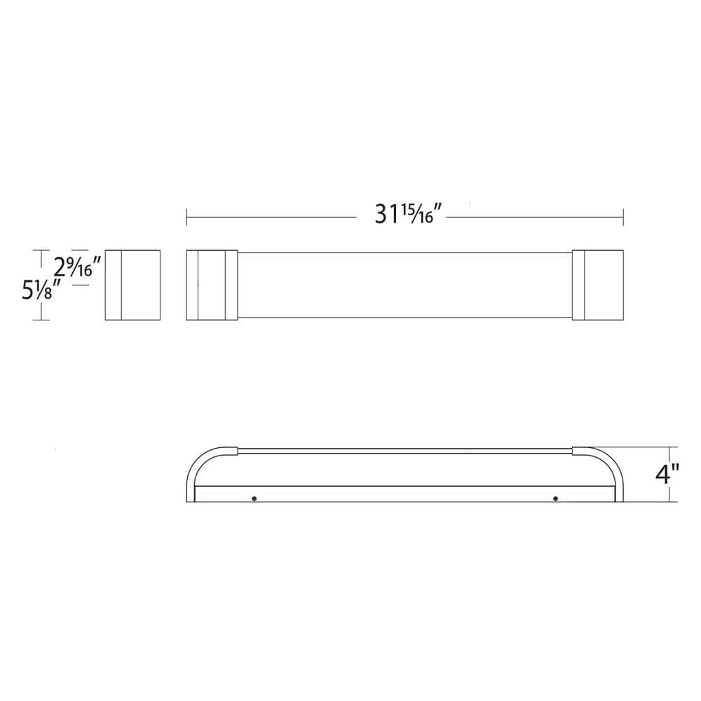 Aged Brass 32" Dimmable LED Bath and Wall Light Bar
