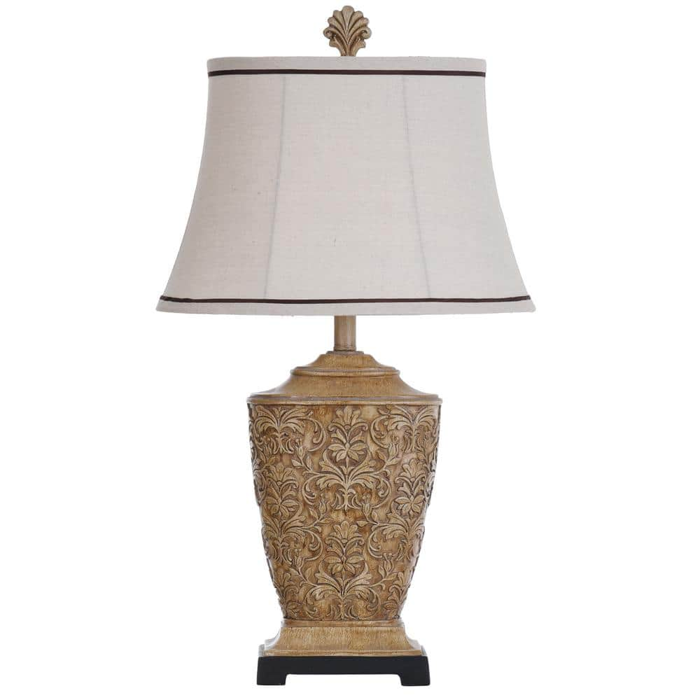 cream colored table lamps