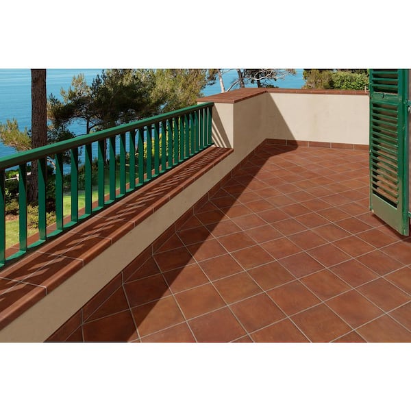 Cotto Nature Square 14 in. x 14 in. Glossy Sicilia Porcelain Tile (10.76 sq. ft. /Carton)