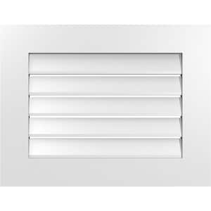 26 in. x 20 in. Vertical Surface Mount PVC Gable Vent: Functional with Standard Frame