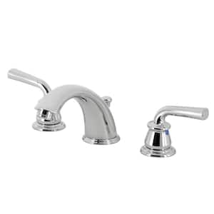 Restoration 2-Handle 8 in. Widespread Bathroom Faucets with Plastic Pop-Up in Polished Chrome