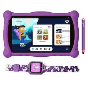 Contixo V10 7 in. Kids Android Tablet 16GB Stylus and Smartwatch Bundle