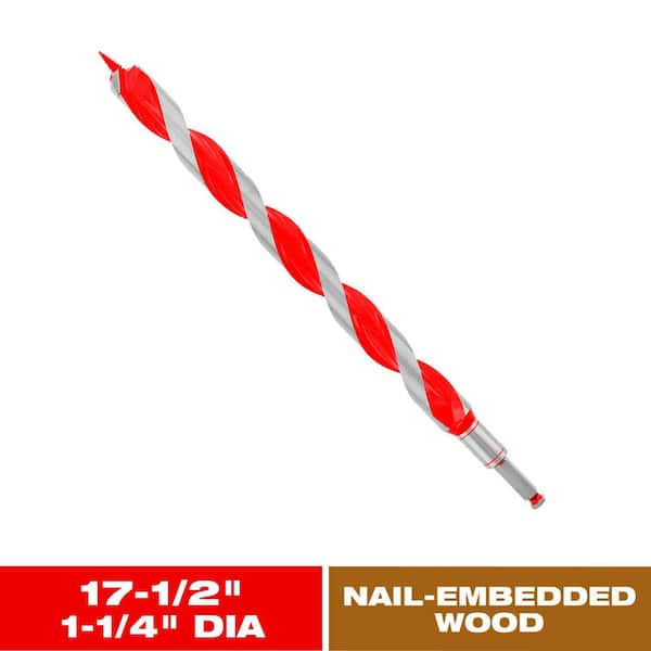 DIABLO 1-1/4 in. x 17-1/2 in. Carbide Auger Drill Bit for Wood and Nail-Embedded Wood