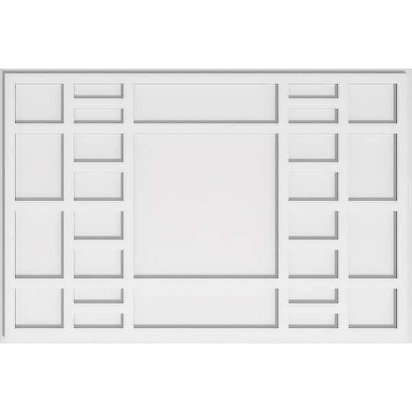 Ekena Millwork 1 in. P X 38 in. W X 25-3/8 in. H Beaux Architectural Grade PVC Contemporary Ceiling Medallion