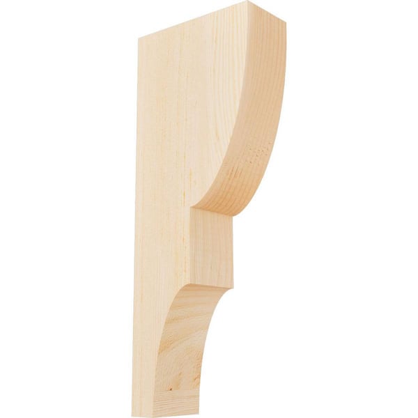 Ekena Millwork 3-1/2 in. x 8 in. x 20 in. Douglas Fir Ridgewood Smooth Corbel