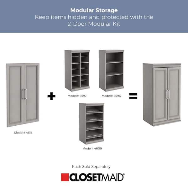  ClosetMaid Modular Storage Shelf Unit with 12 Shelves, Wood  Closet Organizer Adjustable, Dividers, Stacking, Full Backer, Decorative  Trim, White : Everything Else