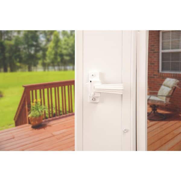 Wright Products International V333WH Screenand Storm Door Pushbutton Latch,White 