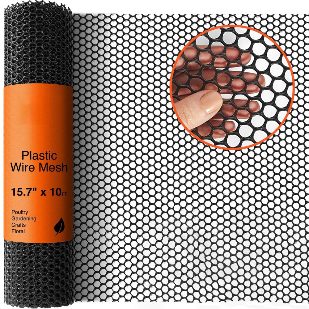 15.7 in. x 10 ft. Black Plastic Wire Mesh Fence for Poultry Barrier & Gardening Versatile Plastic price history on PriceWatchPro