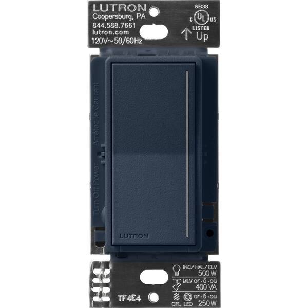 Lutron Sunnata Pro LED+ Touch Dimmer Switch, for 500W ELV/MLV, 250W LED, Single Pole/Multi Location, Deep Sea (ST-PRO-N-DE) - The Home Depot