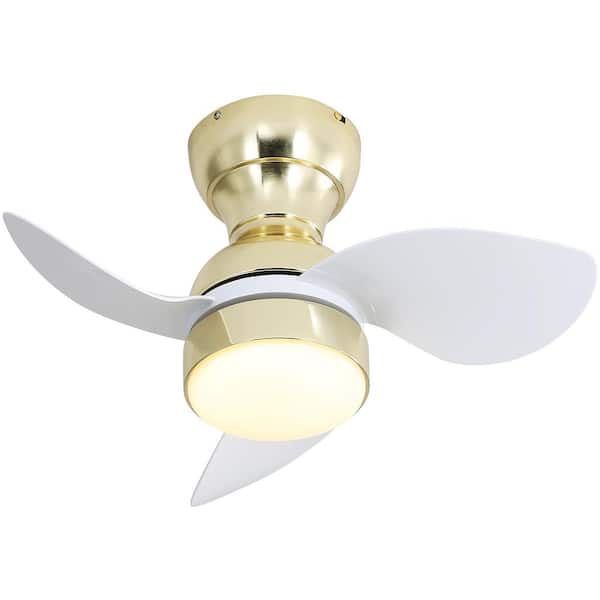 Sofucor 22 in. Indoor/Outdoor Gold Ceiling Fan with 6-Speed Long-Handled DC Remote Control