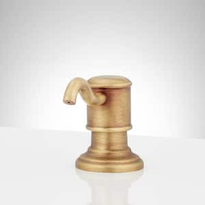 Amberly Sink Mount Soap Dispenser in Aged Brass