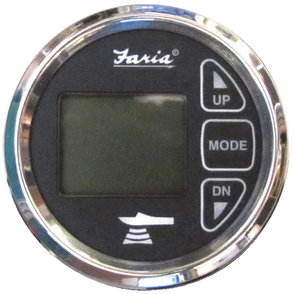 Faria In - Dash Dual Temperature Digital Depth Sounder with Transom ...