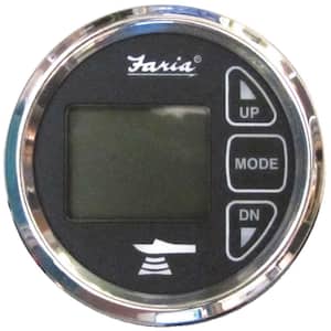 In - Dash Dual Temperature Digital Depth Sounder with Transom Mounted Transducer and Temperature Sender - Chesapeake SS