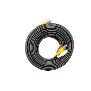 50 ft. Premade Premium Siamese Power, Video and Audio Cable - Black