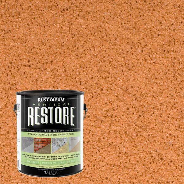 Rust-Oleum Restore 1-gal. Cedartone Vertical Liquid Armor Resurfacer for Walls and Siding