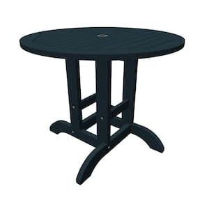 Federal Blue Round Plastic Outdoor Dining Table