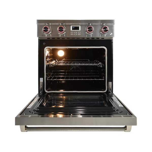 30 in. 4-Element Slide-In Electric Range in Stainless Steel with Convection