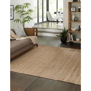 Braided Jute Dhaka Natural 5 ft. 1 in. x 5 ft. 1 in. Area Rug