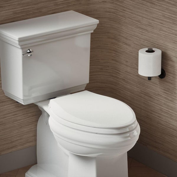 Cachet Elongated Antimicrobial, Soft Close Front Toilet Seat in White