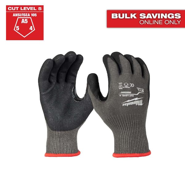 Small Gray Level 5 Cut Resistant Nitrile Dipped Gloves