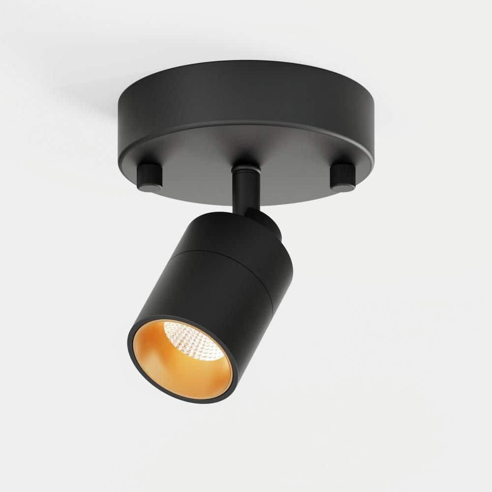 Shura Matte Black Spot Light with Rotatable Head, Integrated LED Bulb, Flush Mount Wall Sconce, 4000K, 455 Lumens price history on PriceWatchPro