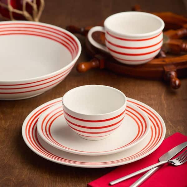 Certified International Dockside 20 fl. oz. Red Stoneware Ice