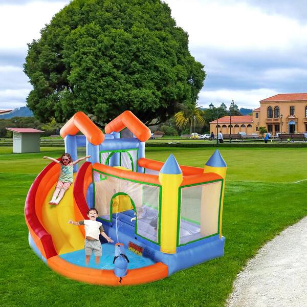 TOBBI Inflatable Bounce House Kid Jump and Slide Castle Bouncer with  Trampoline TH17P0167 - The Home Depot