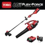 60V Max Lithium-Ion Cordless String Trimmer and Leaf Blower Combo Kit (2-Tool), 2.0 Ah Battery and Charger Included
