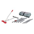 12-Piece 38 ft. Junior Power Carpet Stretcher Value Kit with Adjustable Locking Tube and Rolling, Interlocking Cases