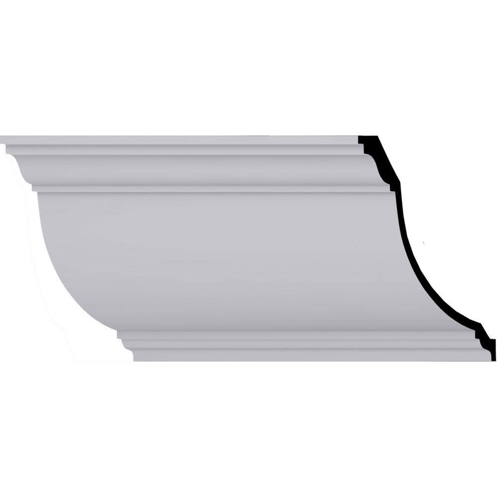 Primed Geometric Urethane Crown Moulding Sample, 12-inch