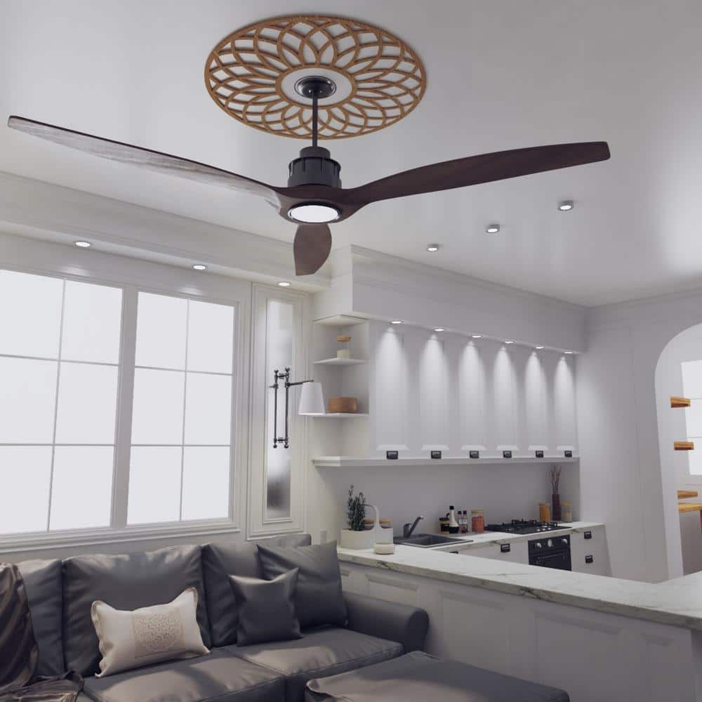 18" Round Unfinished Oak Ceiling Medallion with Pierced Design