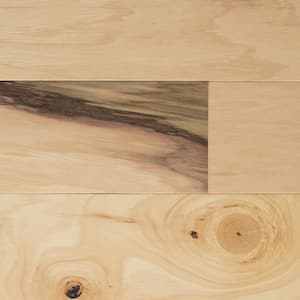 Take Home Sample - Wire Brushed Hickory Natural Engineered Click Hardwood Flooring- 5 in. x 7 in.