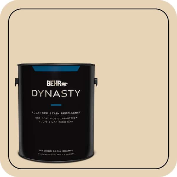 BEHR DYNASTY 1 gal. #PPU7-18 Sand Pearl Satin Enamel Interior Stain-Blocking Paint and Primer