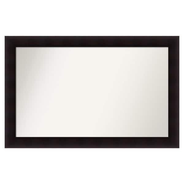 Amanti Art Portico Espresso 47.75 in. x 30.75 in. Custom Non-Beveled Wood Framed Batthroom Vanity Wall Mirror