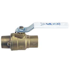 3/4 in. x 3/4 in. Forged Brass Sweat x Sweat Full Port Solder Ball Valve