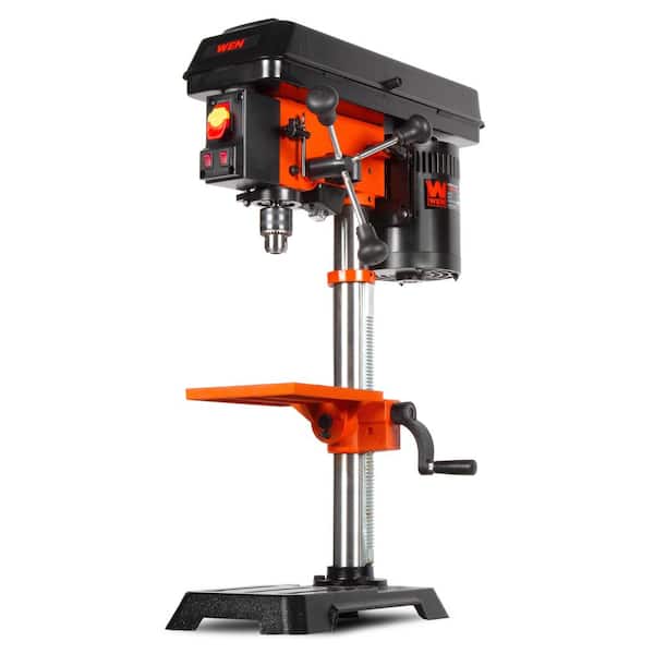 WEN 10 in. Cast Iron Benchtop Drill Press, 6.2-Amp 5-Speed Motor with 1/2 in. Chuck Capacity, Laser and LED Work Light