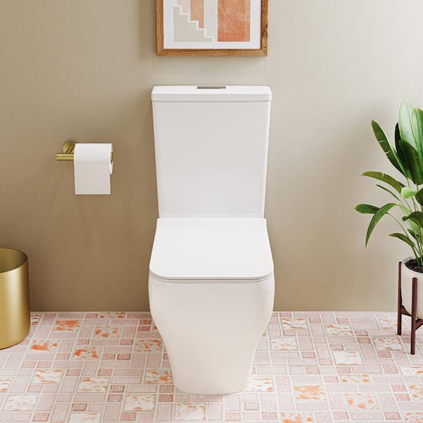 Swiss Madison Nadar 2-Piece 1.6 GPF Dual Flush Square Toilet in