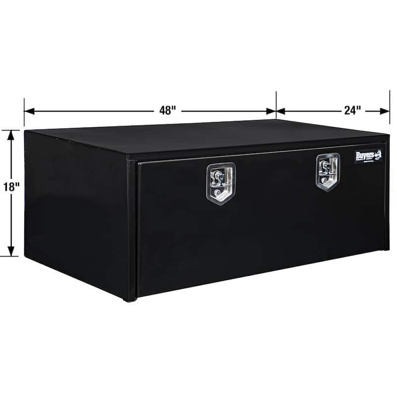 18 in. x 24 in. x 48 in. Gloss Black Steel Underbody Truck Tool Box