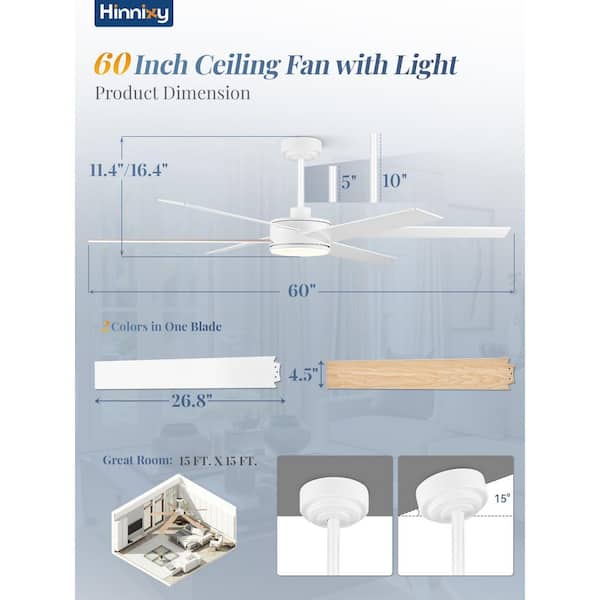 Disney - hibigrow HINNIXY 84 in. Indoor/Outdoor Black 8-Blades Industrial