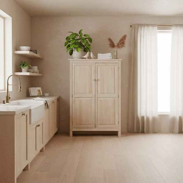 51 in. H Solid Wood Pantry in Unfinished Wood