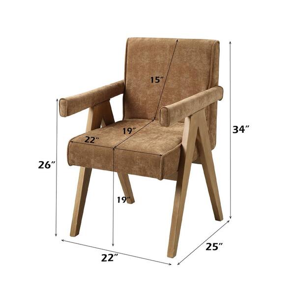 Acme Furniture Sojourn Chocolate Chenille Arm Chair (Set of 2
