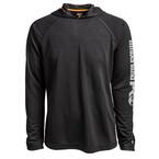 Wicking Good Men's Size L Jet Black Polyester Double Knit Hoodie