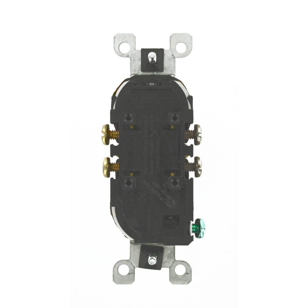 Brown Tamper-Resistant Duplex Outlet with Wall Plate