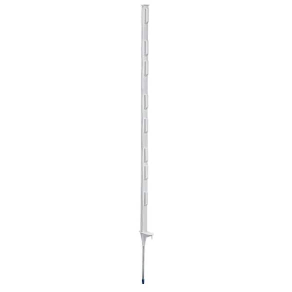 Everbilt 1 in. x 1 in. x 4 ft. White Step-In Fence Post