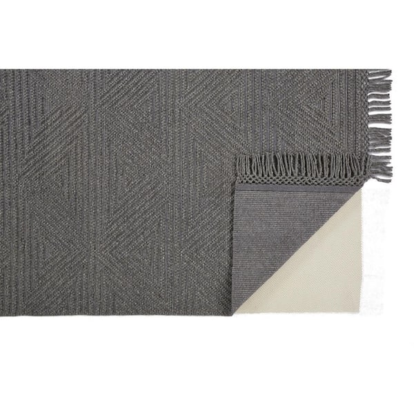 Gray Geometric 2 ft. x 8 ft. Area Rug