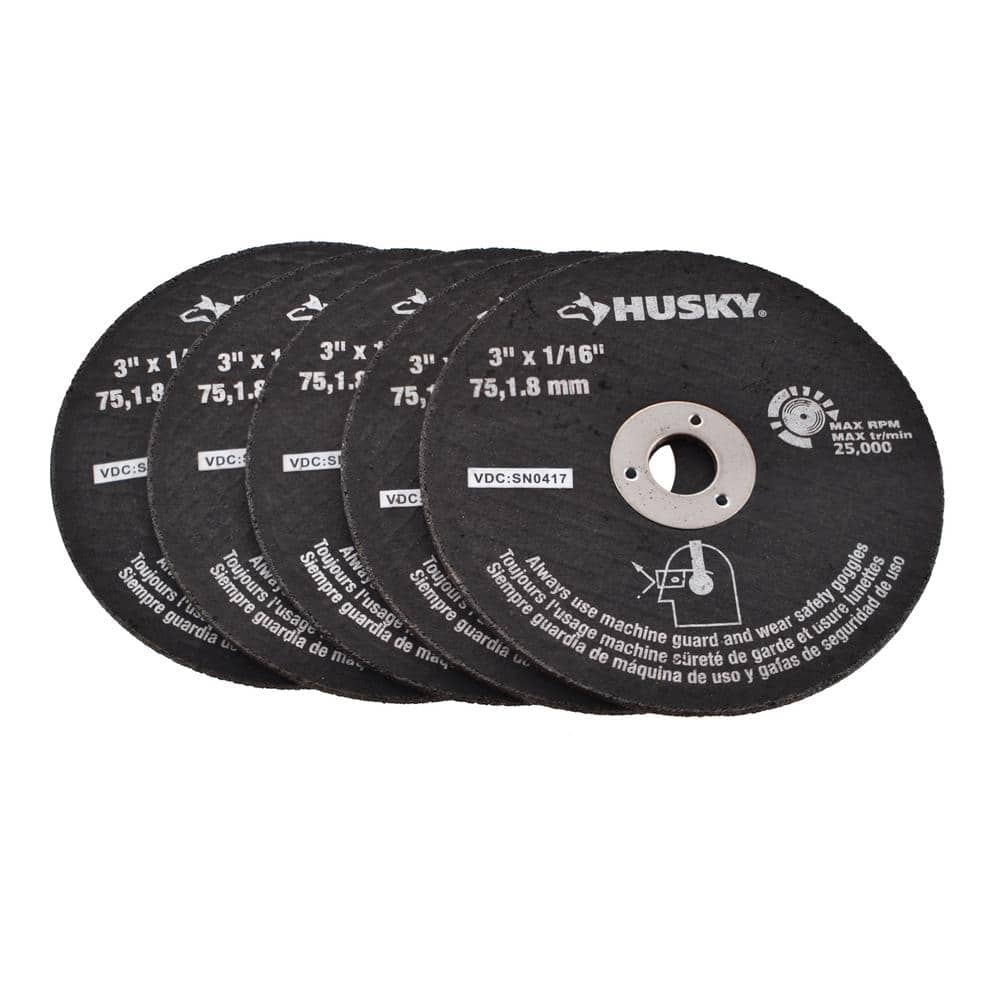 Husky Replacement Discs for Air Powered Cut-Off Tools (5-Pack) HDA10600AV  The Home Depot