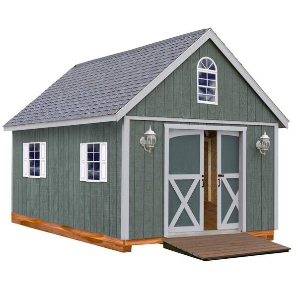 Best Barns Belmont 12 ft. x 16 ft. Wood Storage Shed with 3 Windows Ramp and Floor included