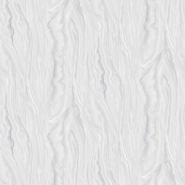 Elle Decor ELLE Decoration Collection Silver/Grey/Cream Marble Effect Vinyl on Non-Woven Non-Pasted Wallpaper Roll(Covers 57 sq.ft)