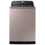 5.1 cu. ft. Smart High-Efficiency Top Load Washer with Agitator, ActiveWave and Super Speed in Champagne, ENERGY STAR