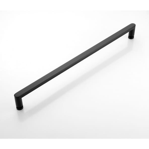 70-76.75 in. W x 76 in. H Double Sliding Frameless Soft Close Shower Door in Matte Black with 3/8 in. Clear Glass